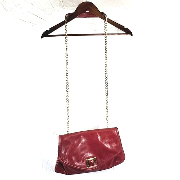 Badgley Mischka Red Crossbody Clutch Handbag - Picture 1 of 10